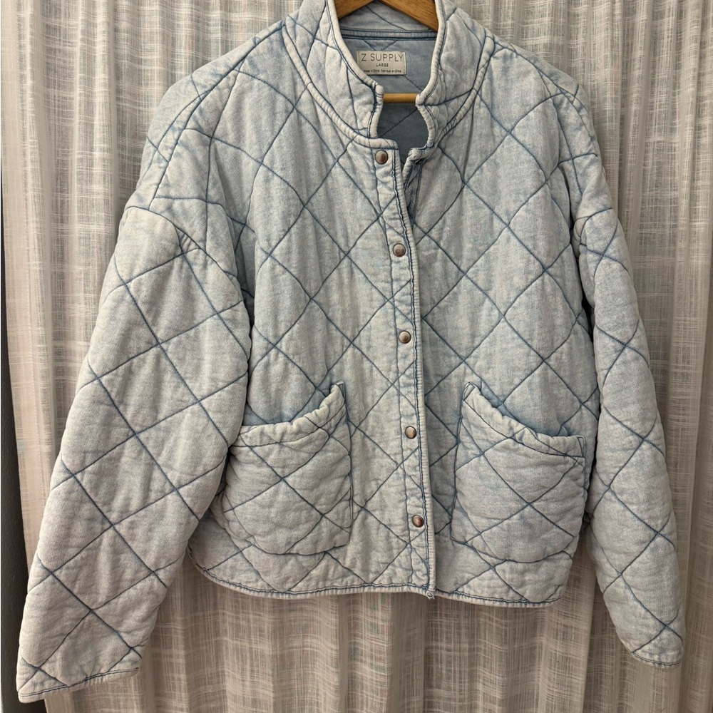 Z Supply Women's Puffer Jacket - Soft Blue